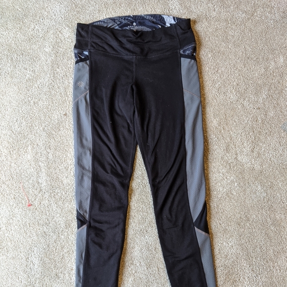 ATHLETA XS Women’s Black and Gray Leggings - Picture 2 of 7